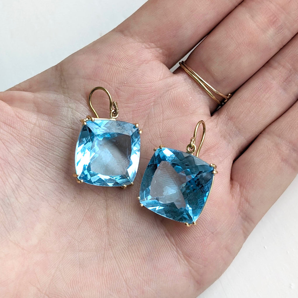 BIG&BOLD 18k TOPAZ EARRINGS (next day delivery) - Marina Mura