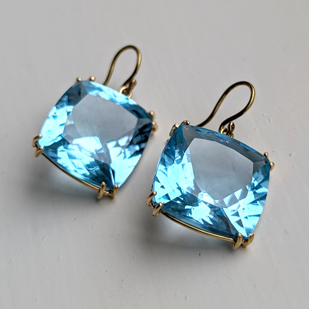 BIG&BOLD 18k TOPAZ EARRINGS (next day delivery) - Marina Mura