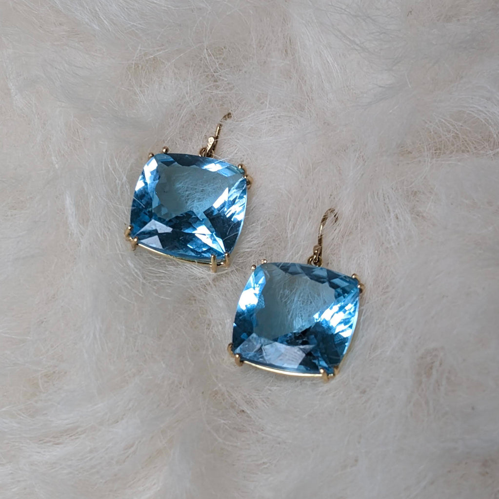 BIG&BOLD 18k TOPAZ EARRINGS (next day delivery) - Marina Mura