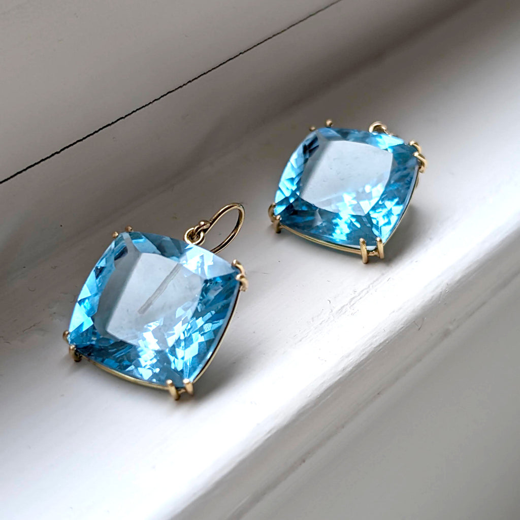 BIG&BOLD 18k TOPAZ EARRINGS (next day delivery) - Marina Mura