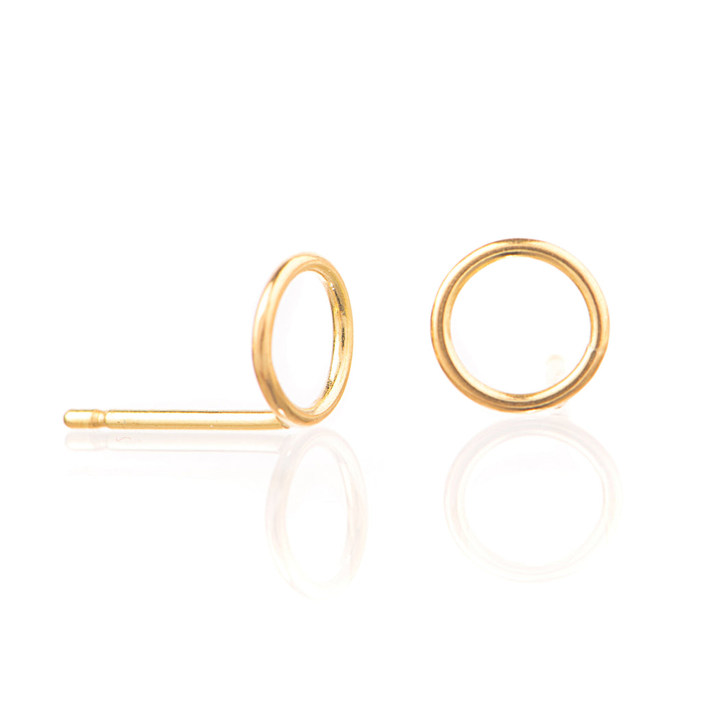 18k DELICATE CIRCLE STUDS - Marina Mura