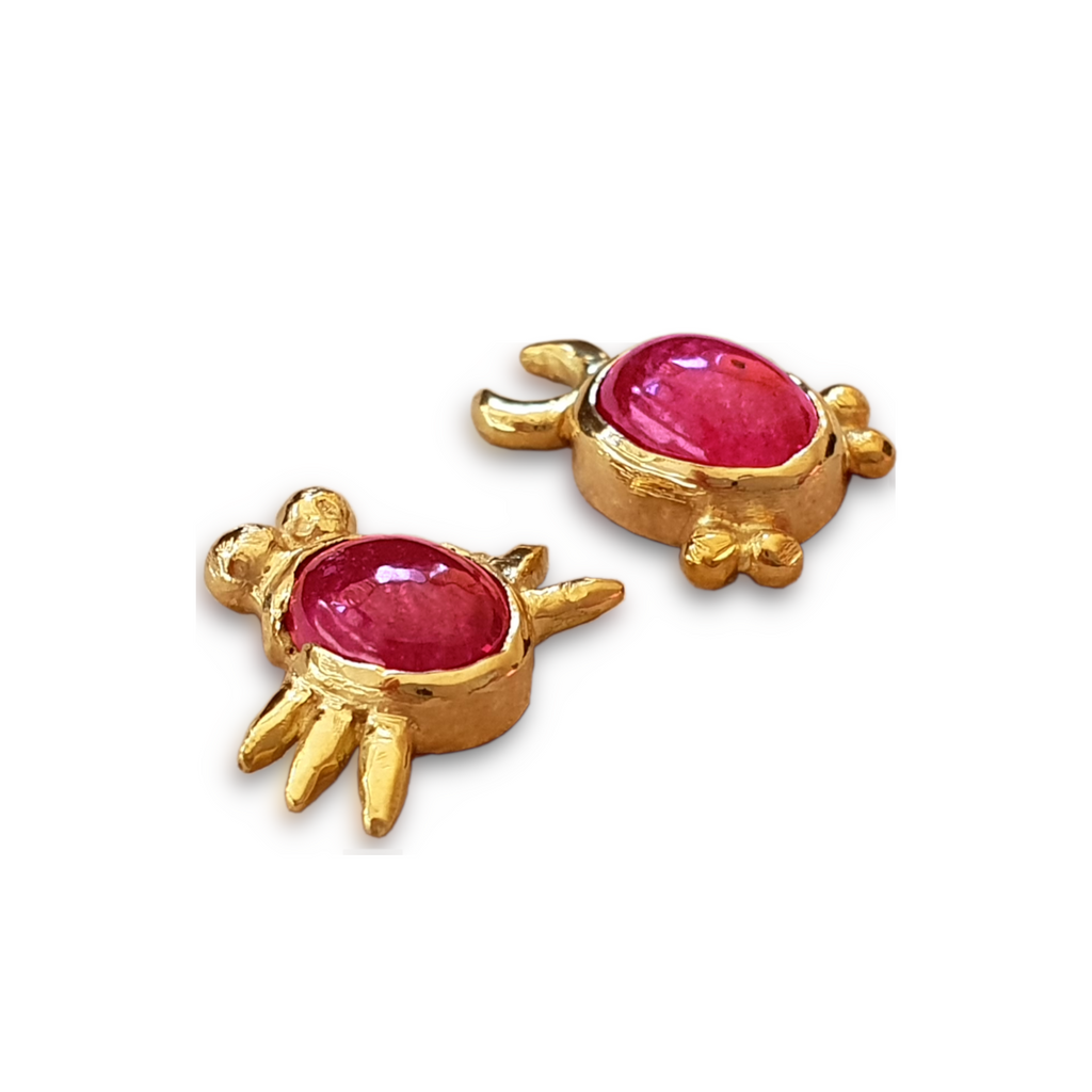 RUBY BEETLE STUD 1.1 (one-of-a-kind) - Marina Mura