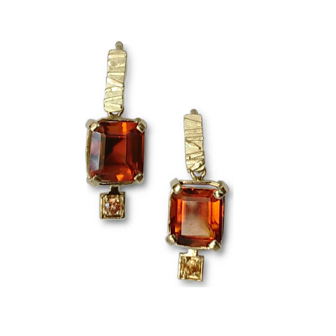 HESSONITE GARNET EARRINGS (one-of-a-kind) - Marina Mura