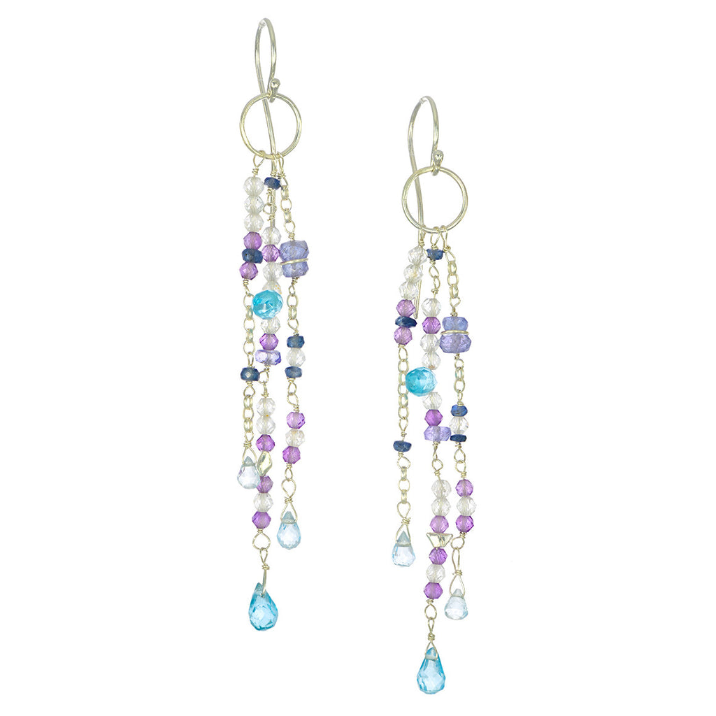 FOUNTAIN BLUE GEMSTONES EARRINGS - Marina Mura
