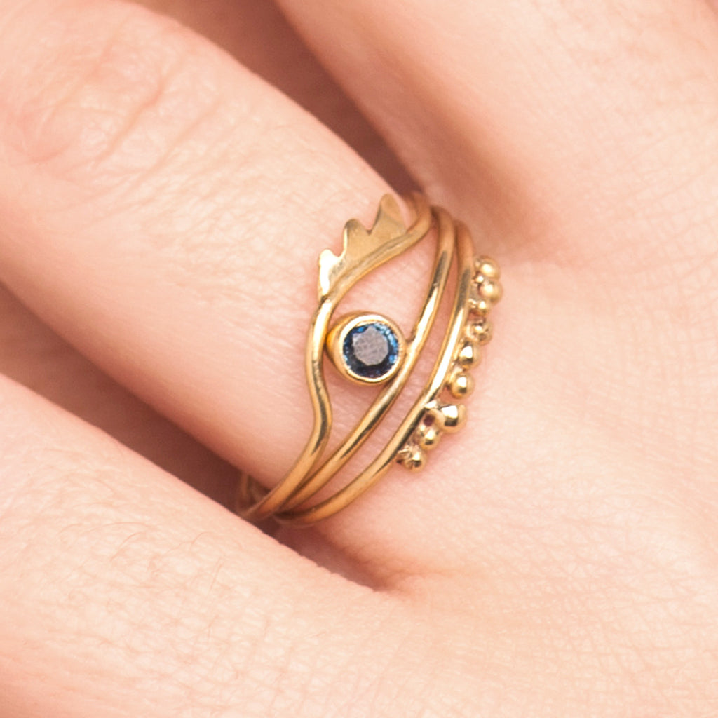 GOLD LASHES RING - Marina Mura