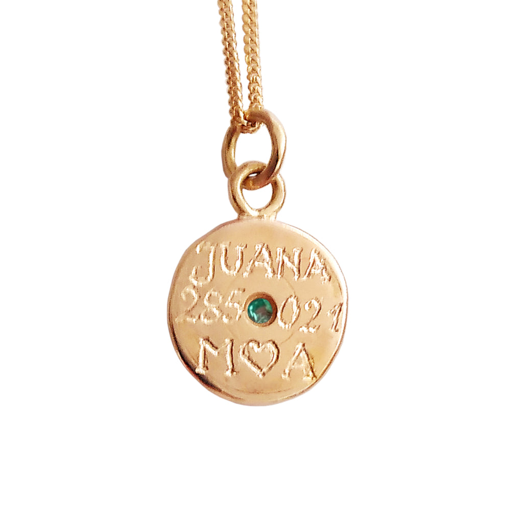 SUNRAY SOLID GOLD PENDANT, HAND ENGRAVED (made-to-order) - Marina Mura