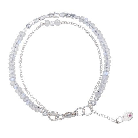 STACK RAINBOW MOONSTONE BRACELET - Marina Mura