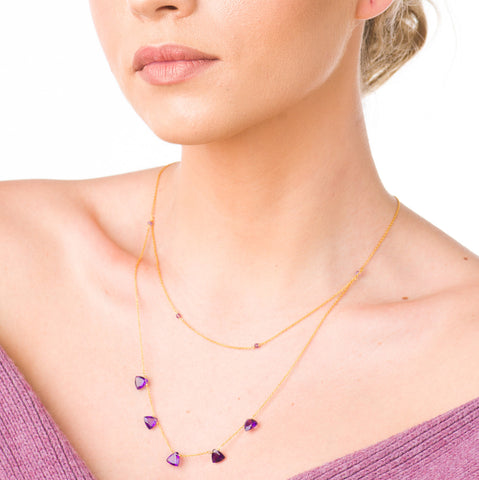 TRILLIANT AMETHYST NECKLACE - Marina Mura