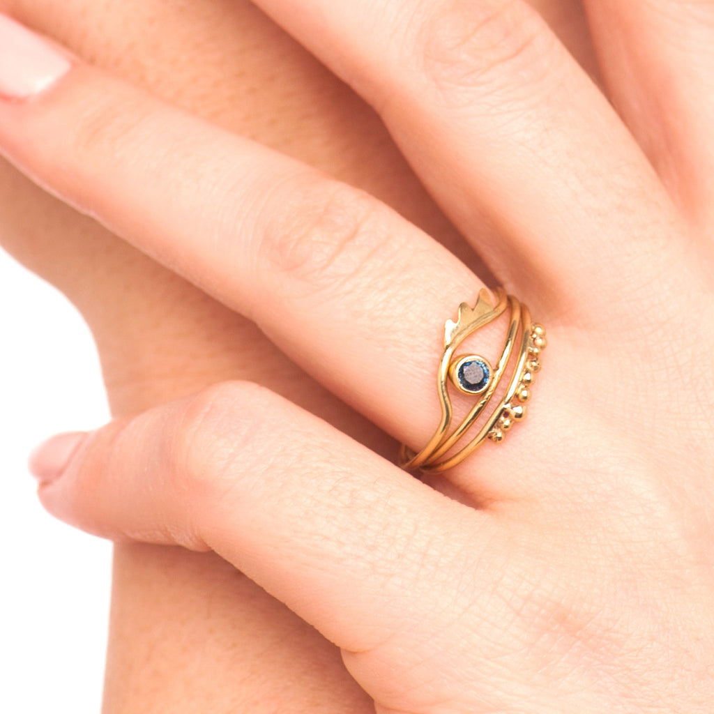 GOLD GRAIN RING - Marina Mura