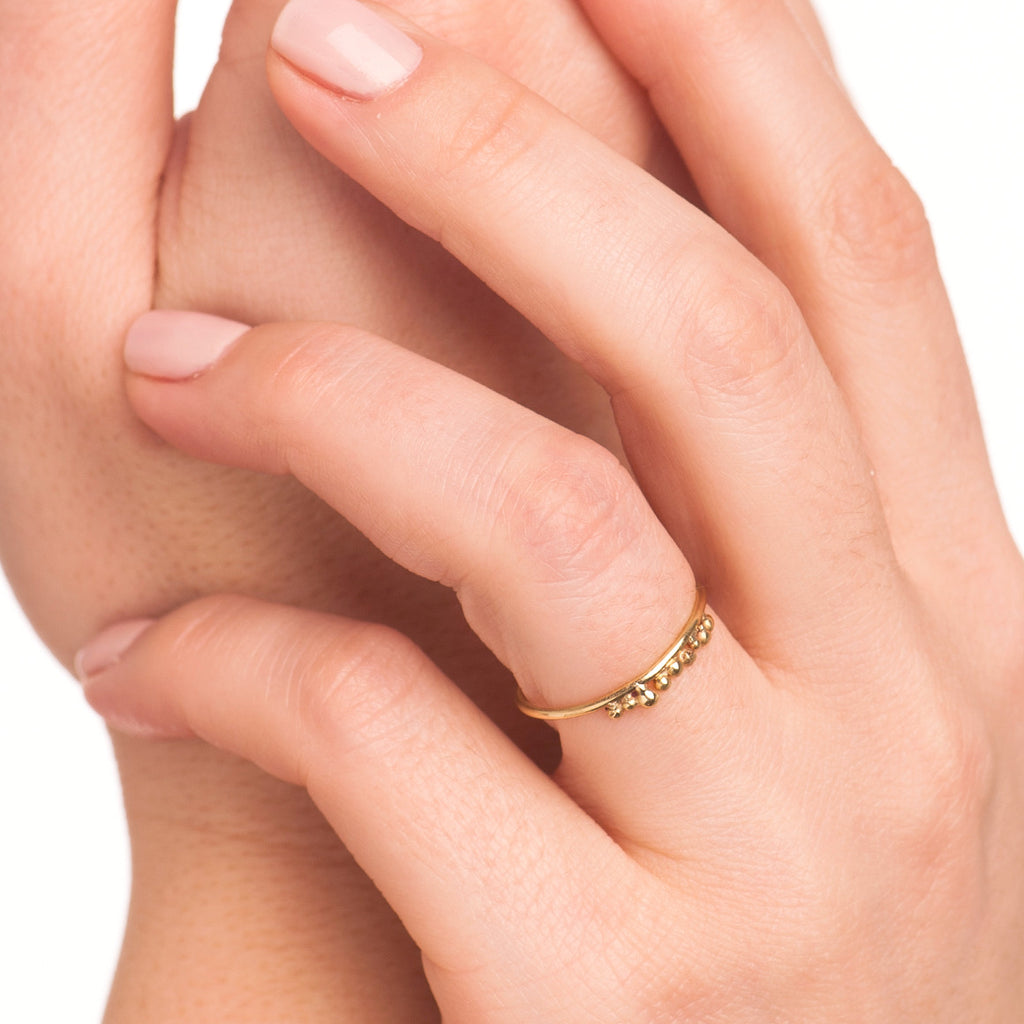 GOLD GRAIN RING - Marina Mura