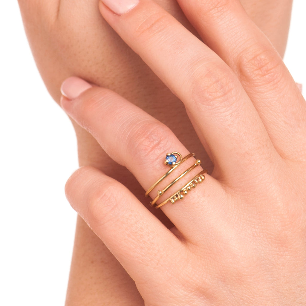 GOLD GRAIN RING - Marina Mura