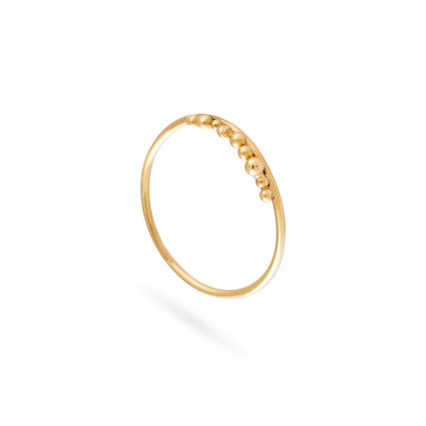 GOLD GRAIN RING - Marina Mura