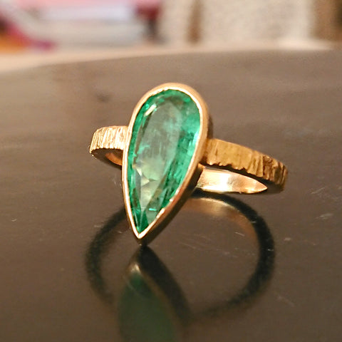 SUNRAY EMERALD RING (one-of-a-kind) - Marina Mura