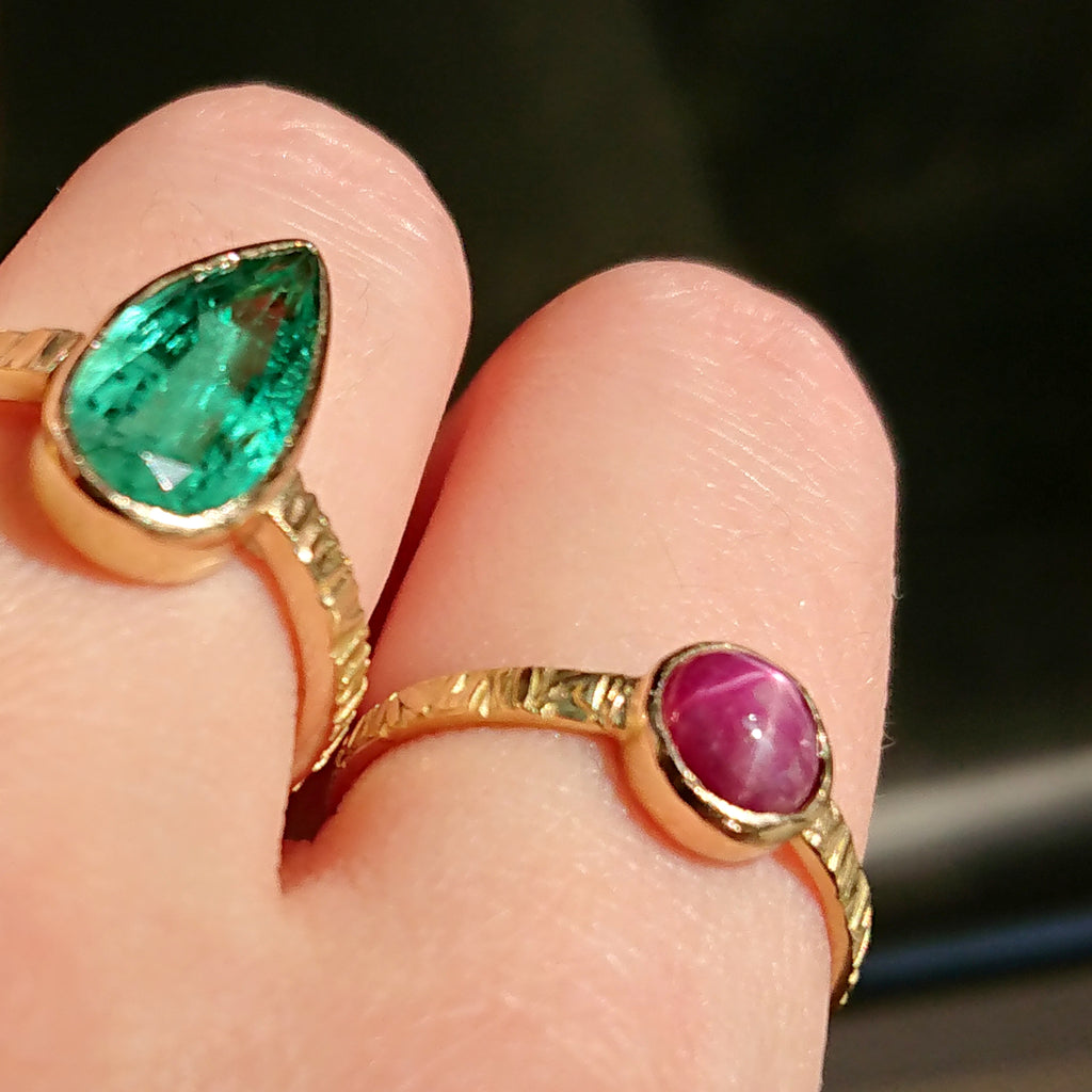 SUNRAY STAR RUBY RING (one-of-a-kind) - Marina Mura